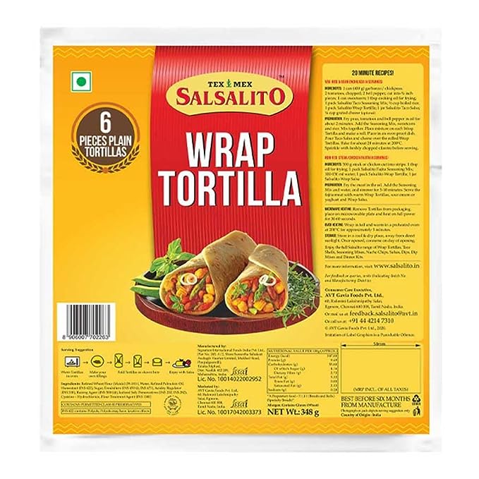 Salsalito Wrap Tortilla Original, 348g