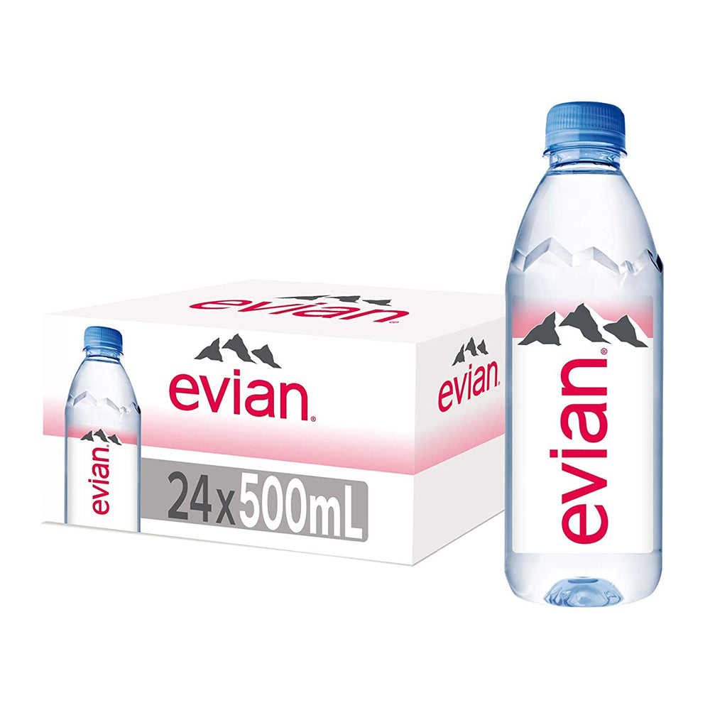 Evian Natural Mineral Water 500ml (Pack of 24)